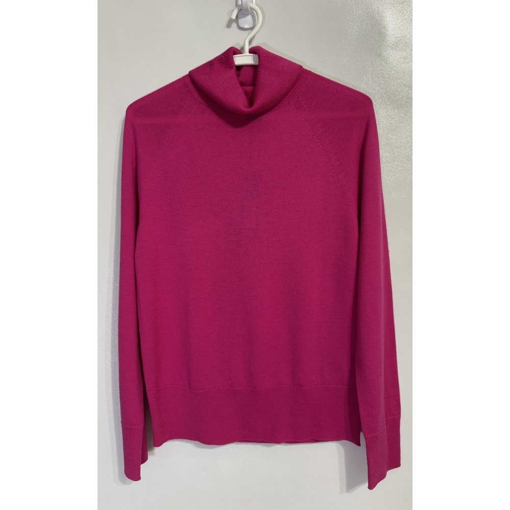Banana Republic Medium Merino Wool Pink Turtleneck Sweater Lightweight NWT $79